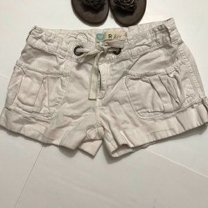 roxy White Cut-Off Shorts - Size 3